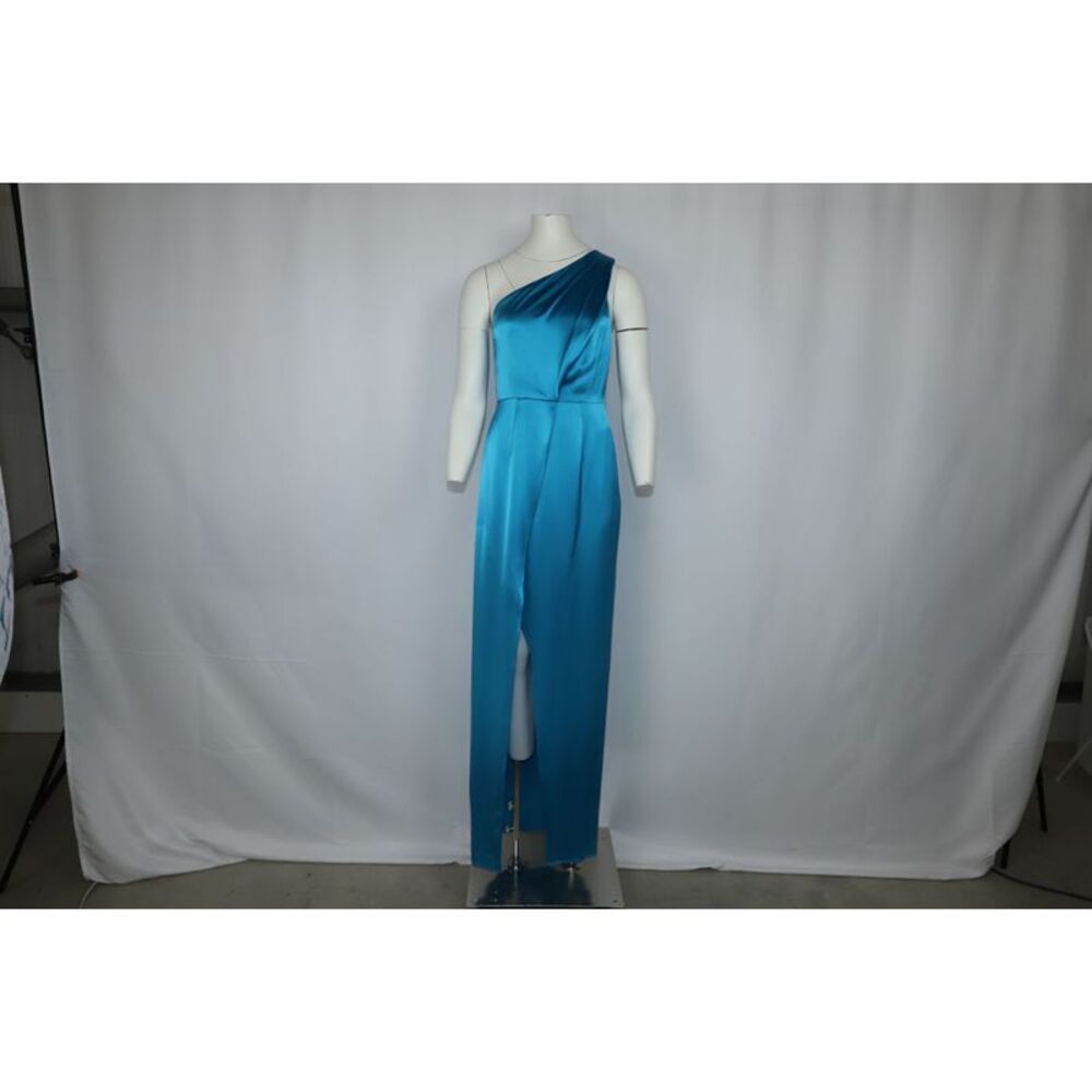 Zac Posen One-shoulder Evening Gown in Blue Triacetate